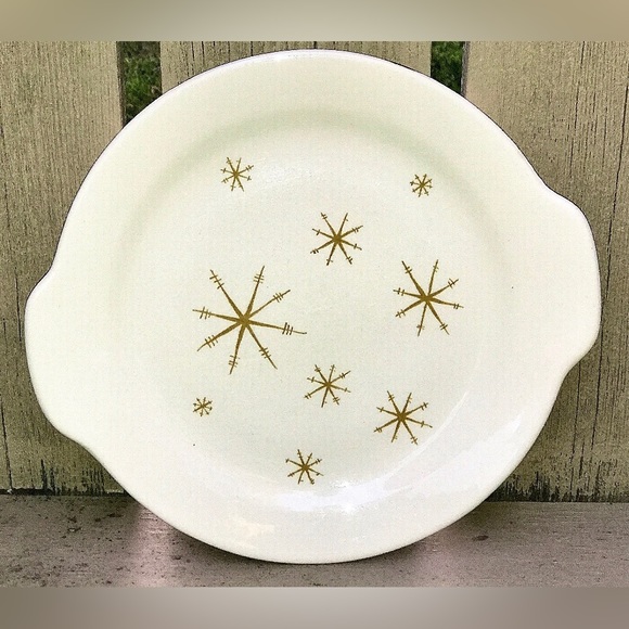 Vintage Ironstone STAR GLOW by ROYAL China Sebring Ohio Lug Handle Serving Plate - Picture 2 of 10